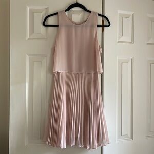 Topshop Pleated Overlay Dress
